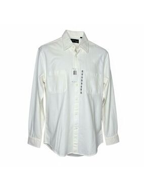 Arrow Blue Jean Co. White Cotton Button-Down Shirt Men’s Small Long Sleeve‎
